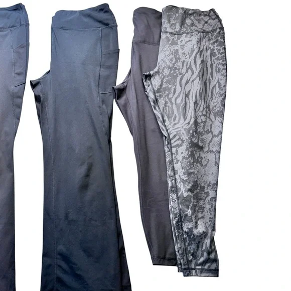 Zelos Womens Plus Size 2X Activewear Bundle 2 Leggings 3 Straight Leg Yoga Pants - Picture 3 of 8